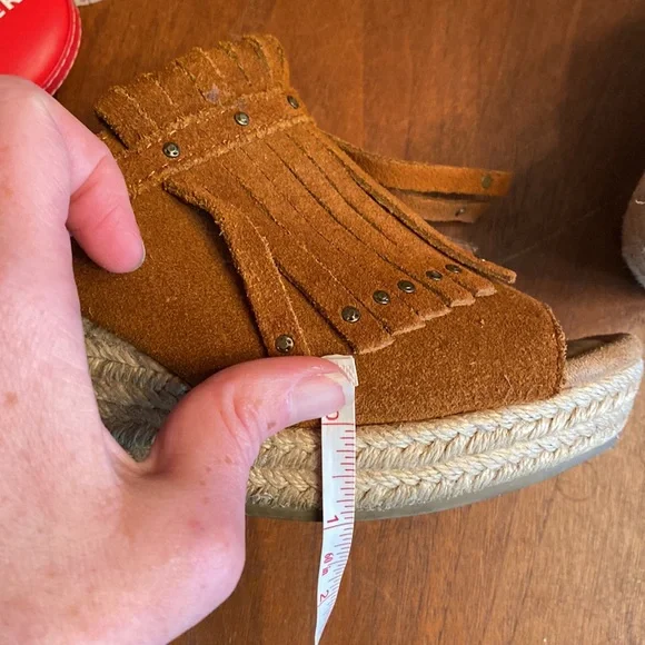 Minnetonka Fringe Wedge Heels - Picture 7 of 7